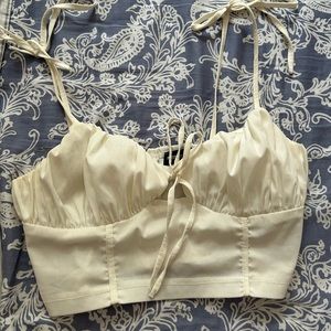 pretty little thing, white crop top